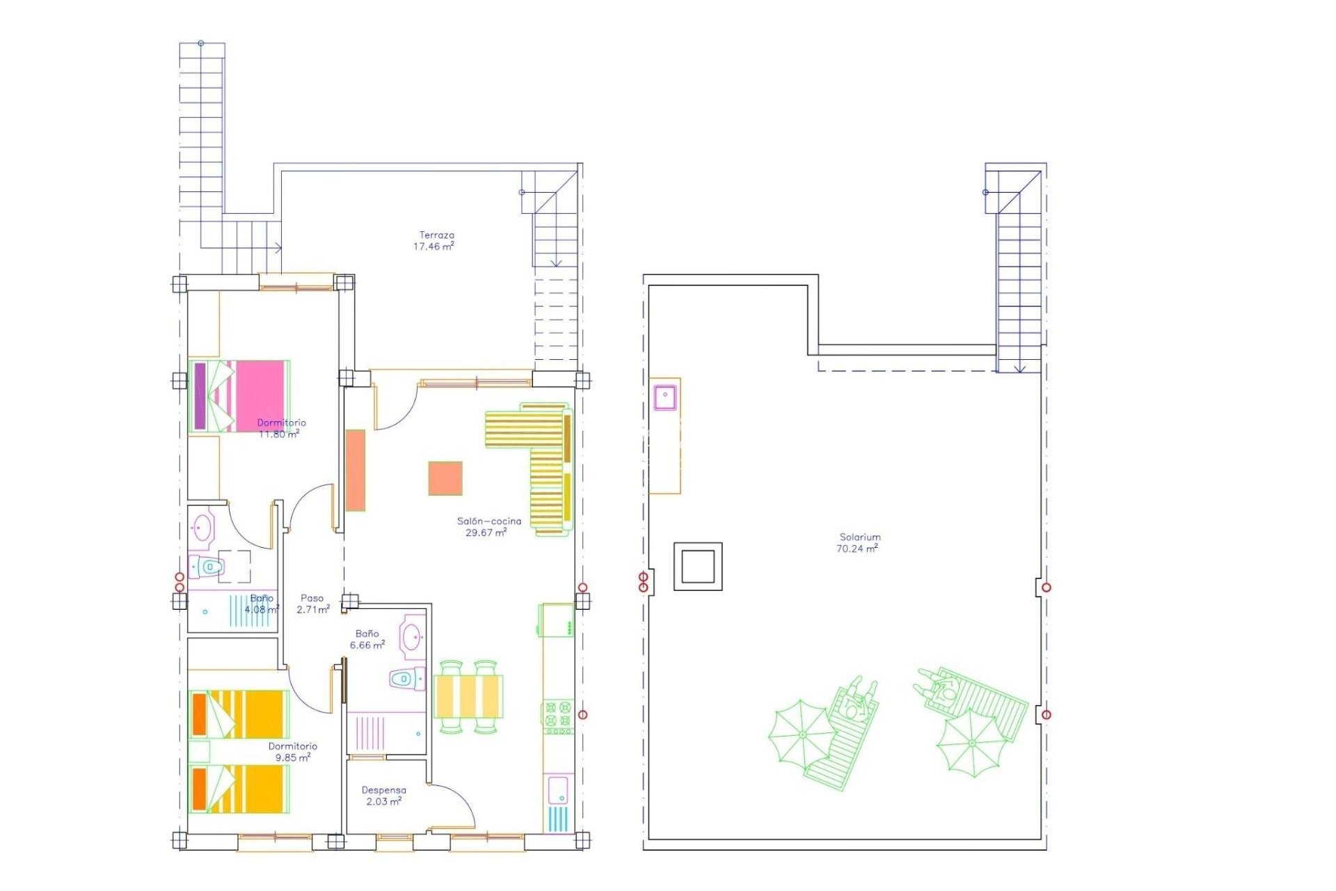New build - Bungalow - San Javier - pueblo