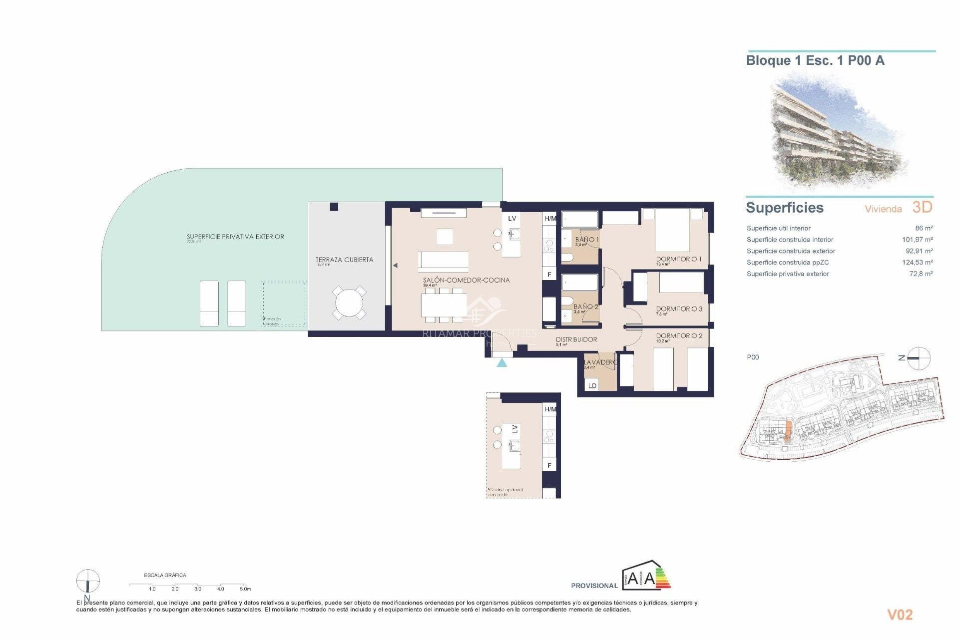 New build - Ground floor apartment - Denia - Playa de La Almadraba