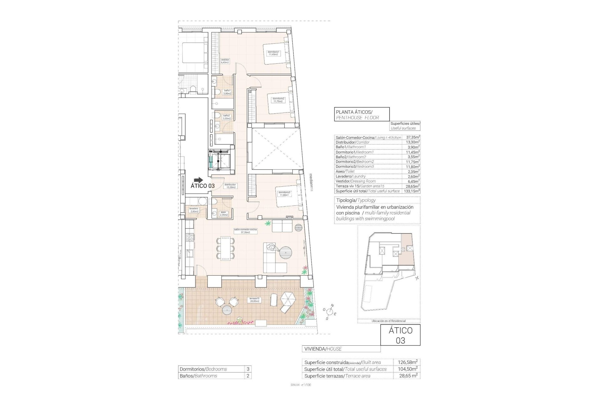 Nieuwbouw - Penthouse - Hondón de las Nieves - Pueblo