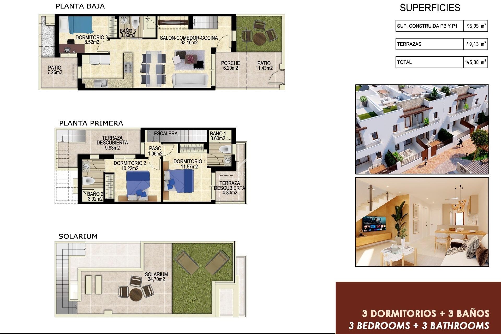 Nieuwbouw - Rijwoning - Orihuela - Vistabella Golf
