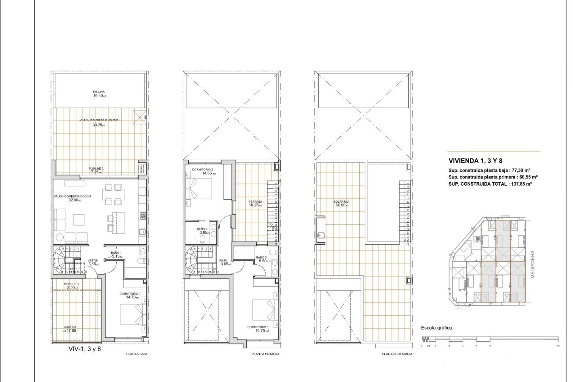 Nieuwbouw - Rijwoning - San Javier - pueblo