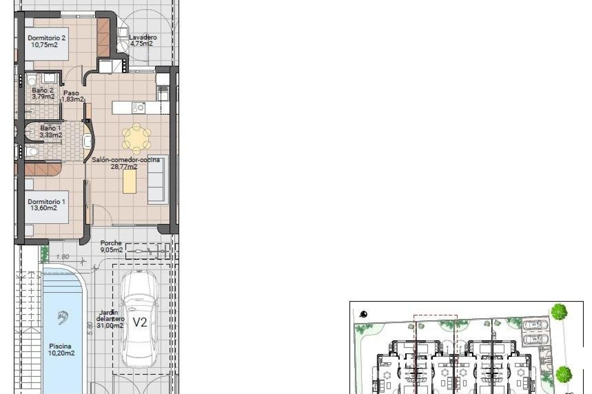 Obra Nueva - Bungalow - Pilar de la Horadada - Zona Pueblo
