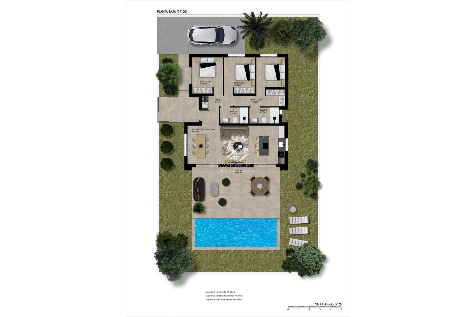 Obra Nueva - Villa - Hondón de las Nieves - Urbaniz La Montañosa