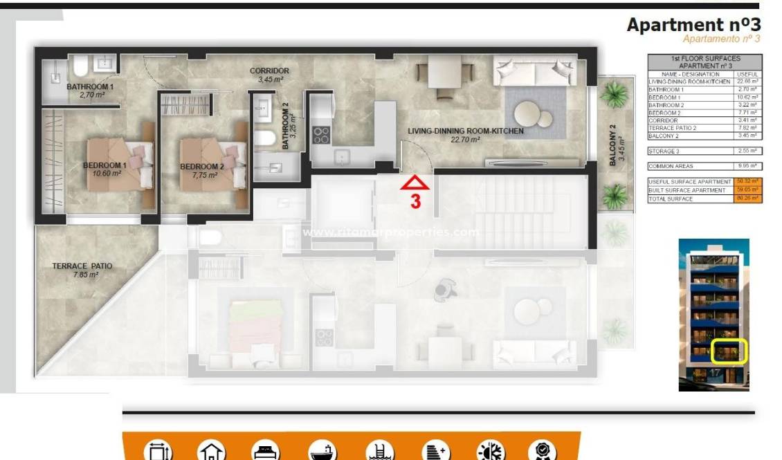  - Apartamento - Torrevieja - Playa del Acequión
