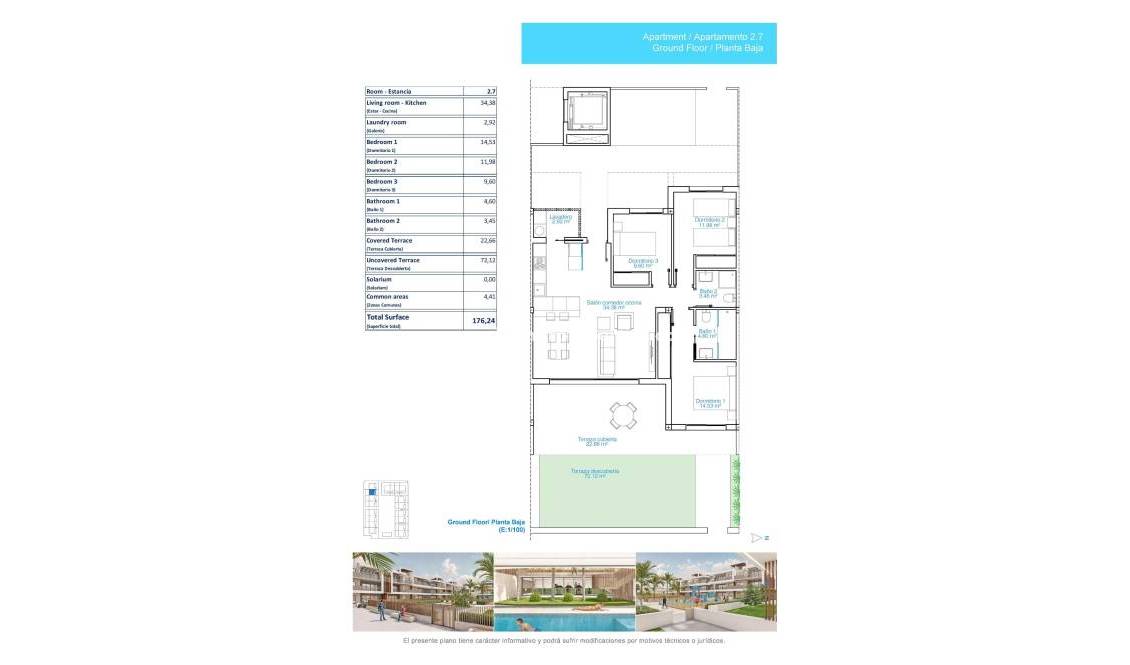  - Appartment - Pilar de la Horadada - Playa de las Higuericas
