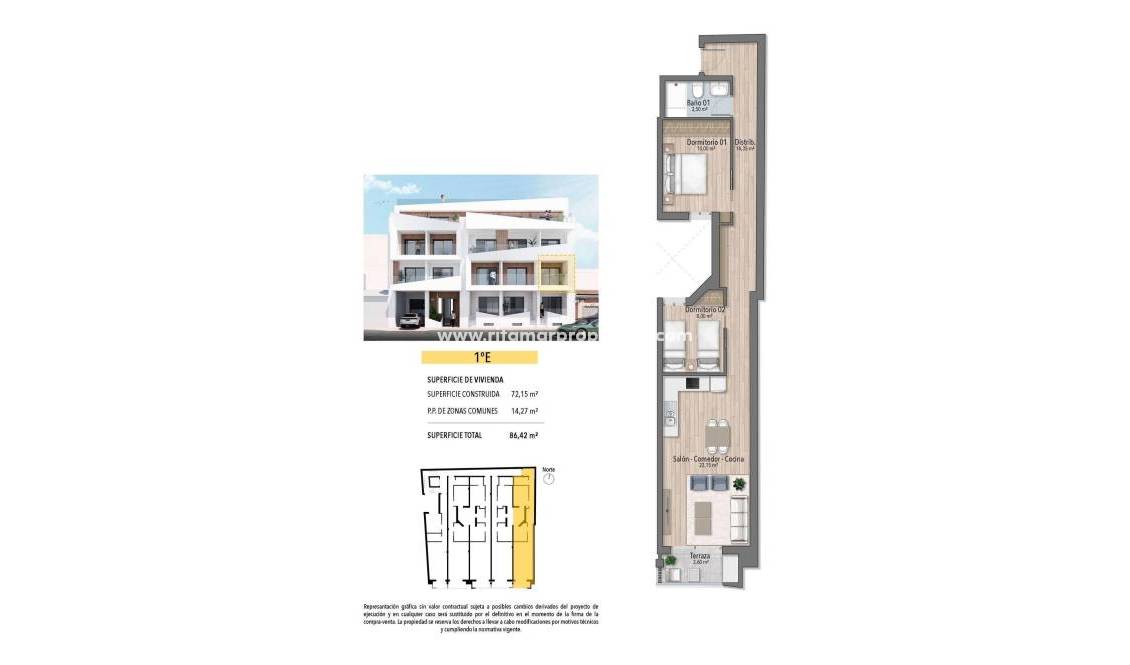  - Appartement - Torrevieja - Playa de El Cura