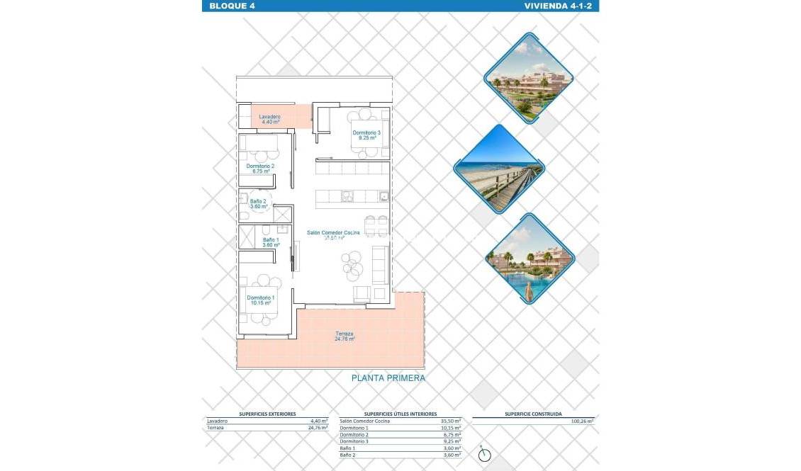  - Wohnung - Pilar de la Horadada - Lo Monte