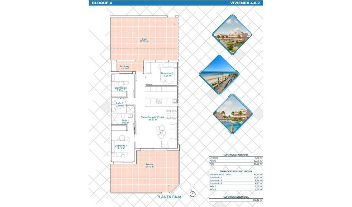  - Wohnung - Pilar de la Horadada - Lo Monte