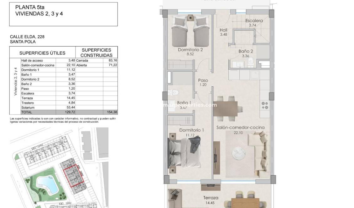  - Penthouse - Santa Pola - Playa Tamarit