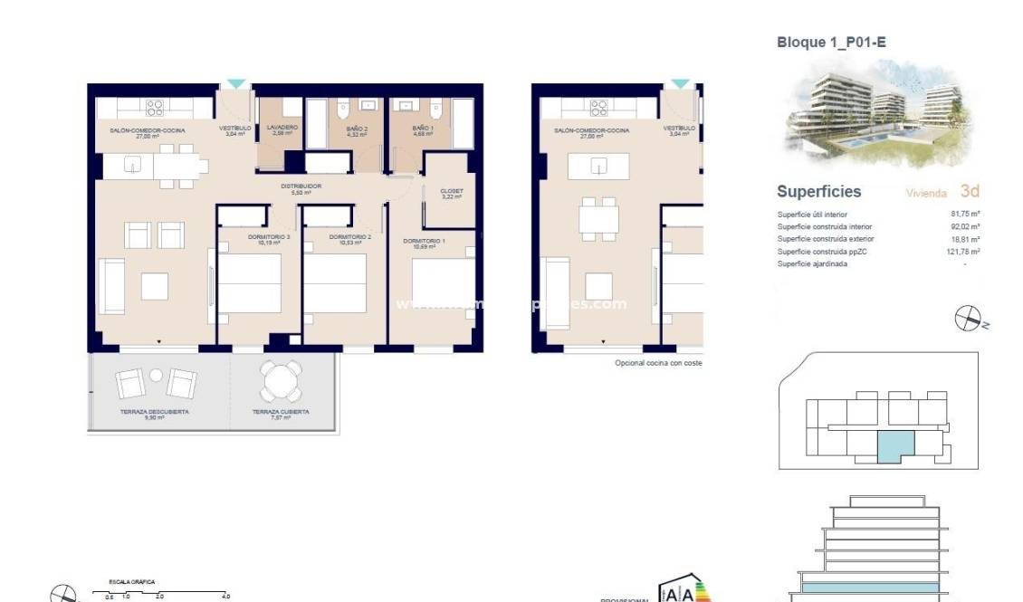  - Wohnung - Villajoyosa - Playa del Torres