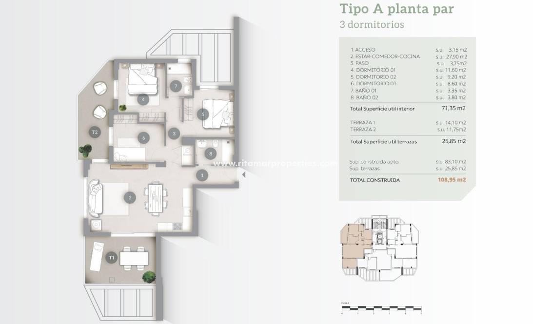  - Wohnung - Calpe - Playa Cantal Roig