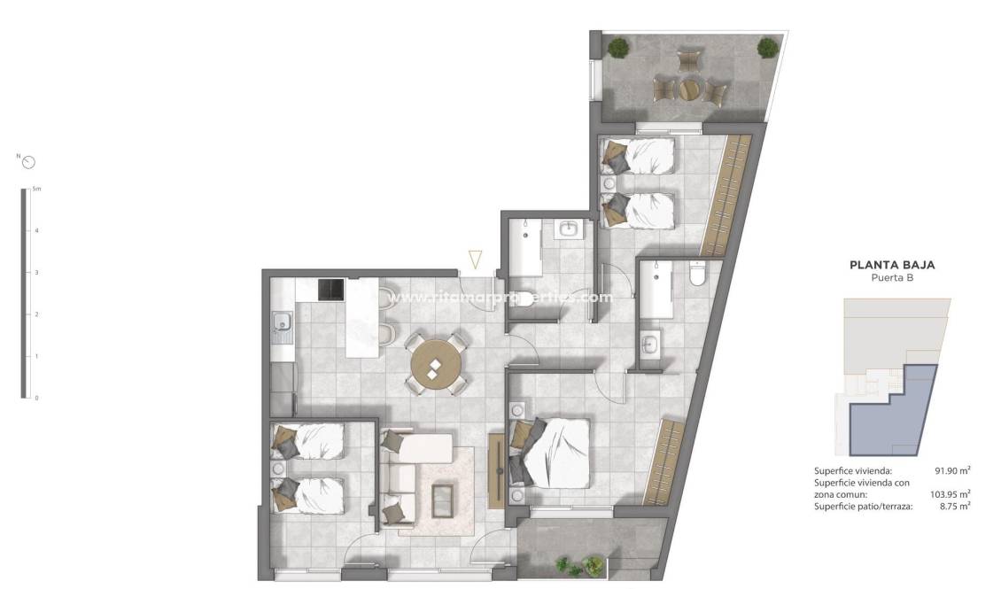  - Apartamento - Guardamar del Segura - Pueblo