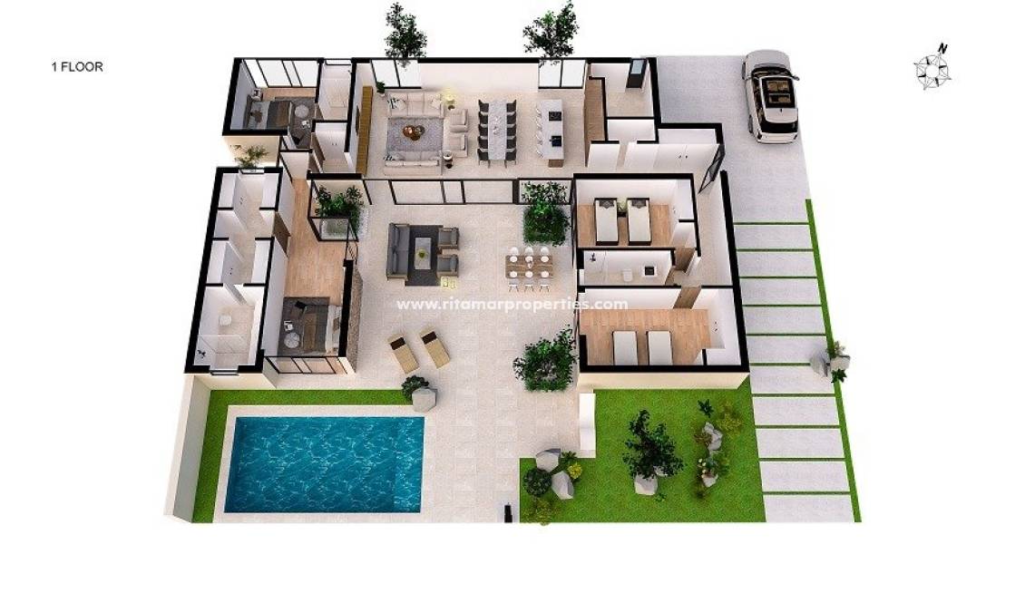 Obra Nueva - Villa - Baños y Mendigo - Altaona Golf