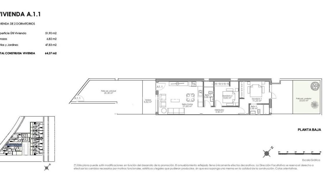  - Ground Floor Bungalow - Puerto de Mazarron - Playa Negra