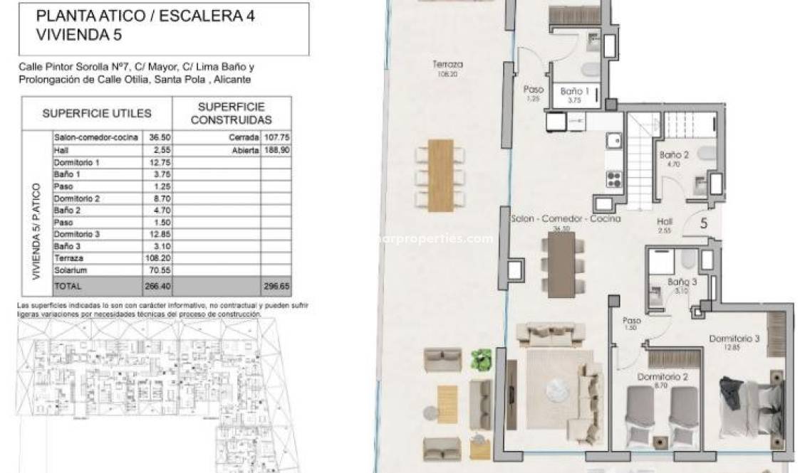  - Penthouse - Santa Pola - Estacion de autobuses