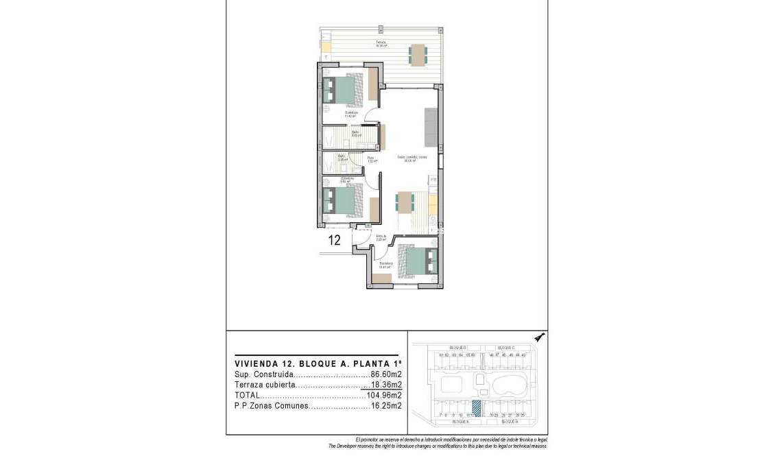 Nieuwbouw - Appartement - Torre Pacheco - San Cayetano