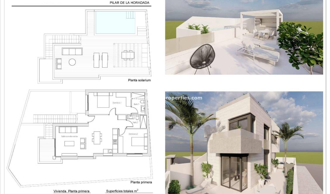 Obra Nueva - Bungalow - Pilar de la Horadada - Zona Pueblo