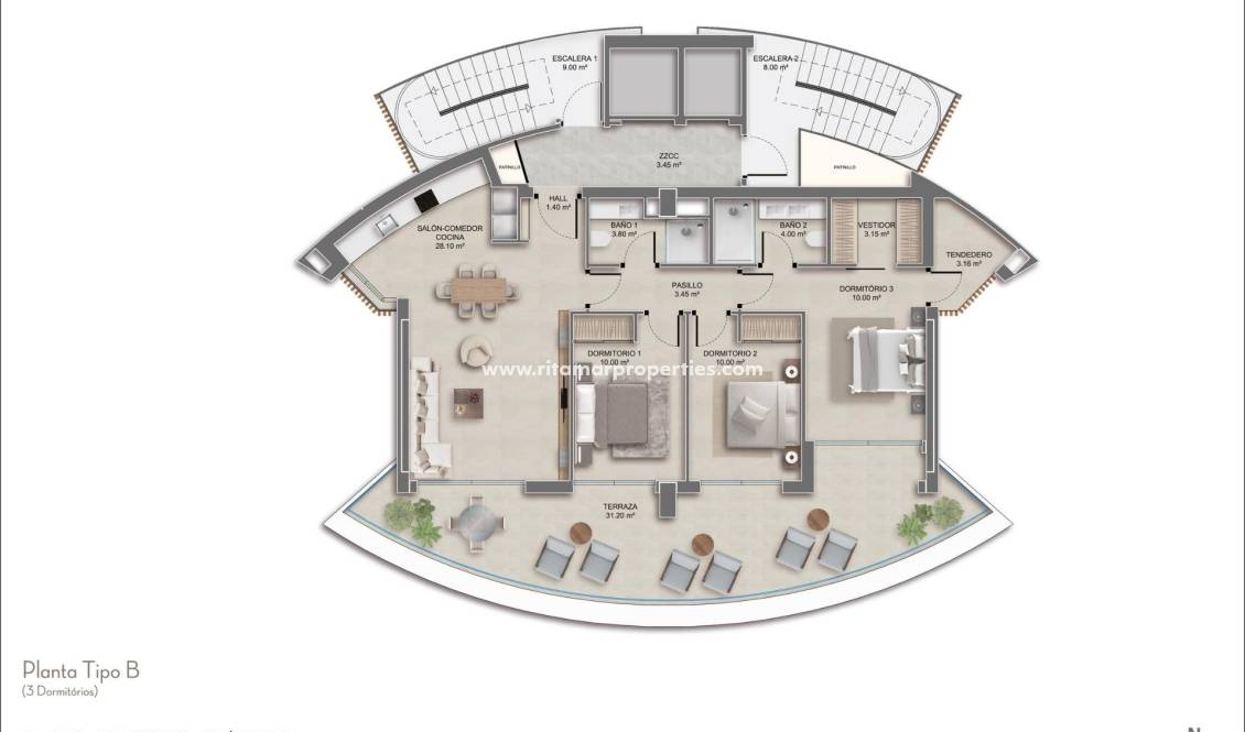 Nieuwbouw - Appartement - Calpe - Playa Cantal Roig