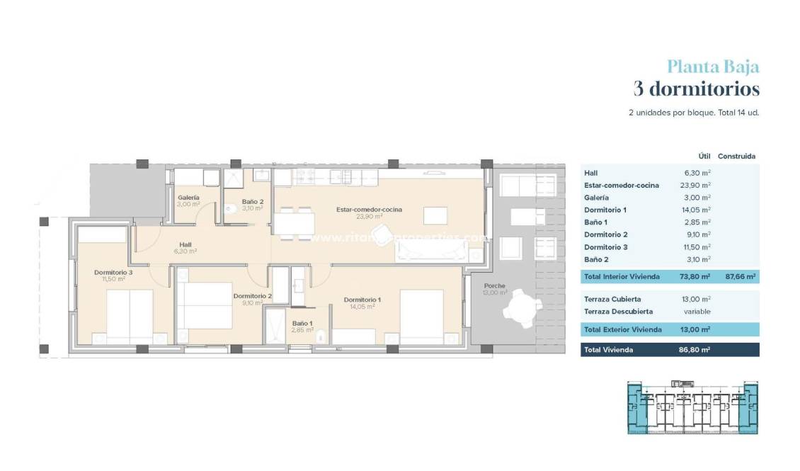  - Appartement - Vera - Vera Playa