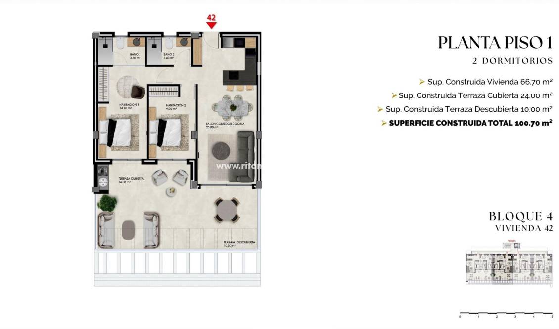 - Wohnung - Finestrat  - Balcón De Finestrat