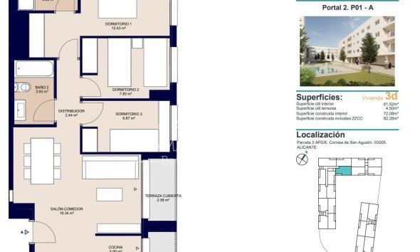 Obra Nueva - Apartamento - Alicante - San Agustín